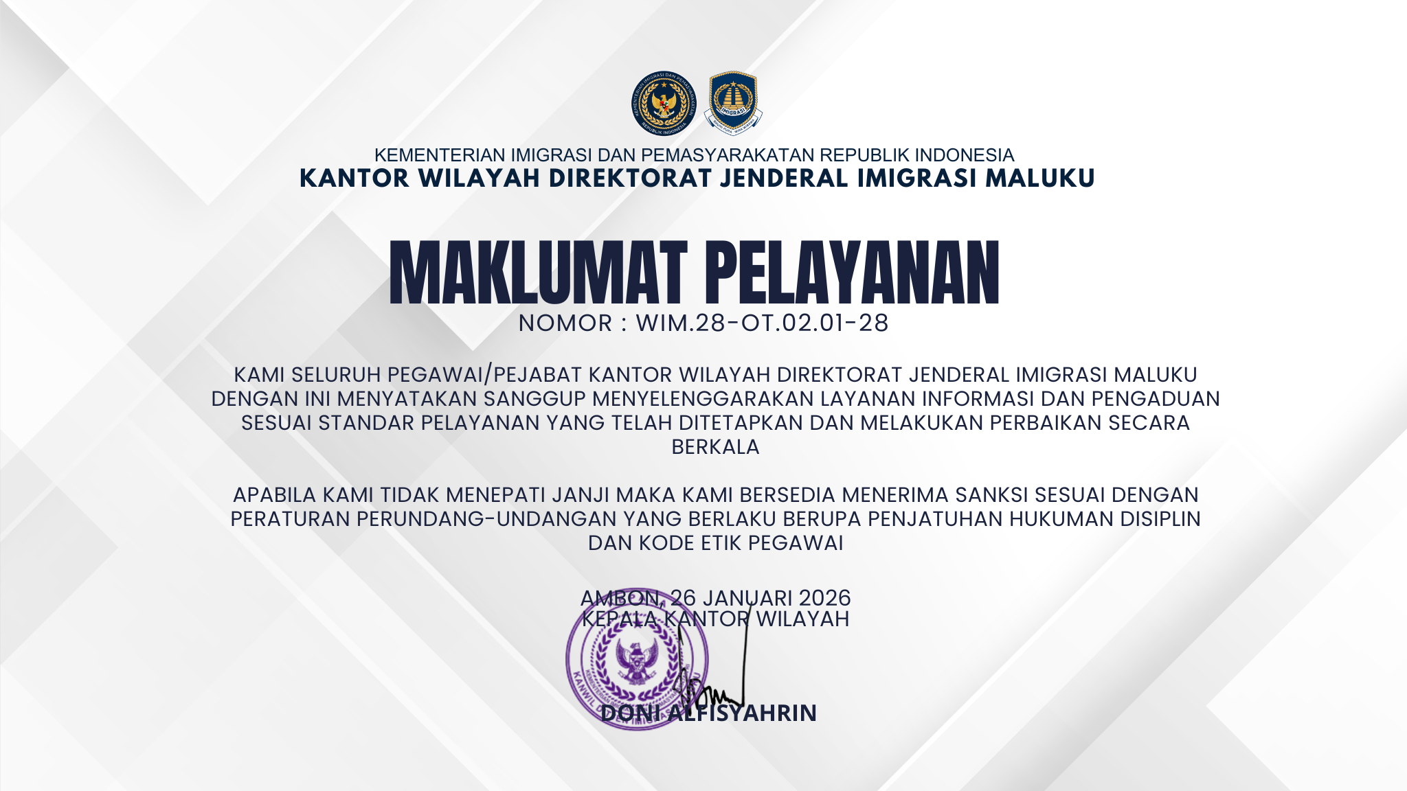 MAKLUMAT PELAYANAN 1